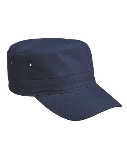 Militärisch inspiriertes 3-Panel-Cap aus Baumwollcanvas von Daiber – Produkt- und Farbansicht für Textildruck und Stickerei