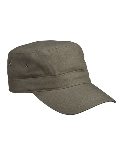 Militärisch inspiriertes 3-Panel-Cap aus Baumwollcanvas