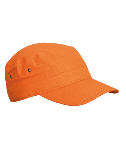 Militärisch inspiriertes 3-Panel-Cap aus Baumwollcanvas