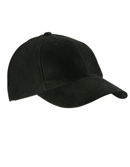 Klassisches 6-Panel-Cap aus stark gebürsteter Baumwolle von Daiber – Produkt- und Farbansicht für Textildruck und Stickerei