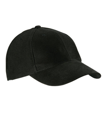 Klassisches 6-Panel-Cap aus stark gebürsteter Baumwolle