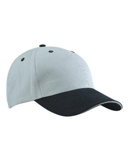 Sandwich Cap mit Kontrastdetails von Daiber – Produkt- und Farbansicht für Textildruck und Stickerei