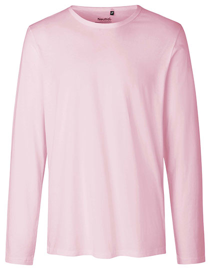 Neutral Men´s Long Sleeve T-Shirt NE61050 in Light Pink