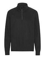Neutral Unisex Quarter-Zip-Sweatshirt in Black – mit Firmenlogo individualisierbar