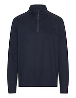 Neutral Unisex Quarter-Zip-Sweatshirt in Navy – mit Firmenlogo individualisierbar