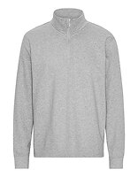 Neutral Unisex Quarter-Zip-Sweatshirt in Sport Grey – mit Firmenlogo individualisierbar