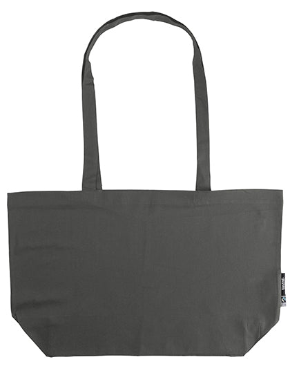 Neutral Shopping Bag With Gusset in Charcoal – mit Firmenlogo individualisierbar