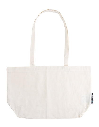 Neutral Shopping Bag With Gusset in Nature – mit Firmenlogo individualisierbar
