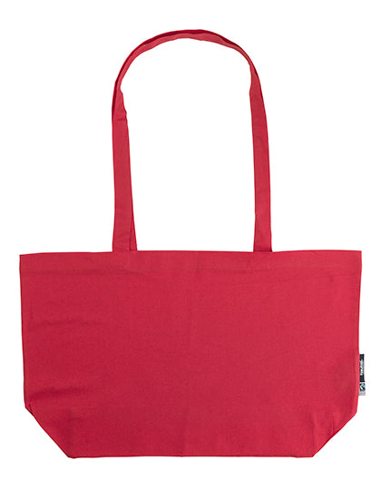 Neutral Shopping Bag With Gusset in Red – mit Firmenlogo individualisierbar