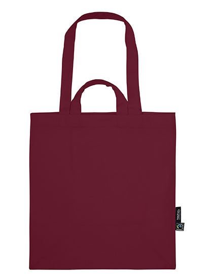 Neutral Twill Bag, Multiple Handles in Bordeaux – mit Firmenlogo individualisierbar