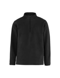 Neutral Recycelter Fleece-Quarter-Zip in Black – mit Firmenlogo individualisierbar