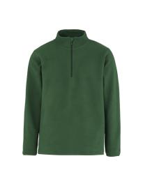 Neutral Recycelter Fleece-Quarter-Zip in Bottle Green – mit Firmenlogo individualisierbar
