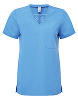 Onna by Premier Damen-Stretch-Tunika Limitless in Ceil Blue – mit Firmenlogo individualisierbar
