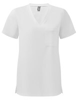Onna by Premier Damen-Stretch-Tunika Limitless in Vital White – mit Firmenlogo individualisierbar