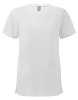 Onna by Premier Damen-Stretch-Tunika Invincible in Vital White – mit Firmenlogo individualisierbar