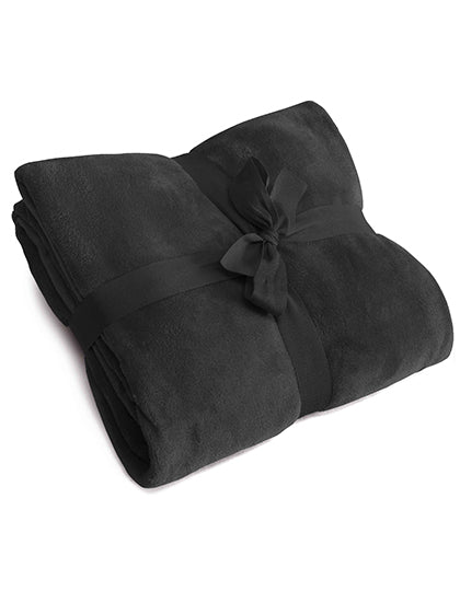 L-merch Kuscheldecke in Black – mit Firmenlogo individualisierbar