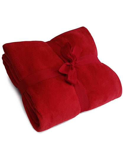 L-merch Kuscheldecke in Bordeaux – mit Firmenlogo individualisierbar