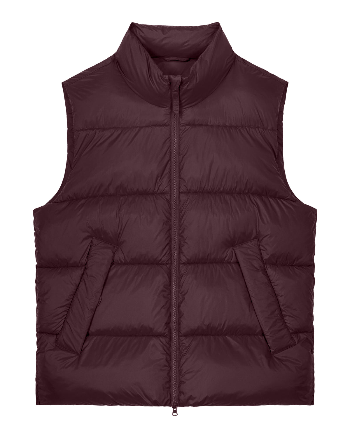 Stanley/Stella Puffer Gilet 2.0 in Red Brown – bedruckbar und bestickbar