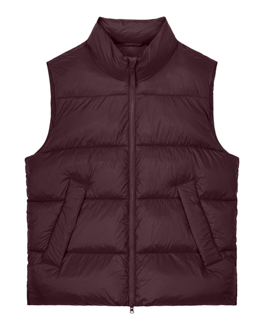 Stanley/Stella Puffer Gilet 2.0 in Red Brown – bedruckbar und bestickbar