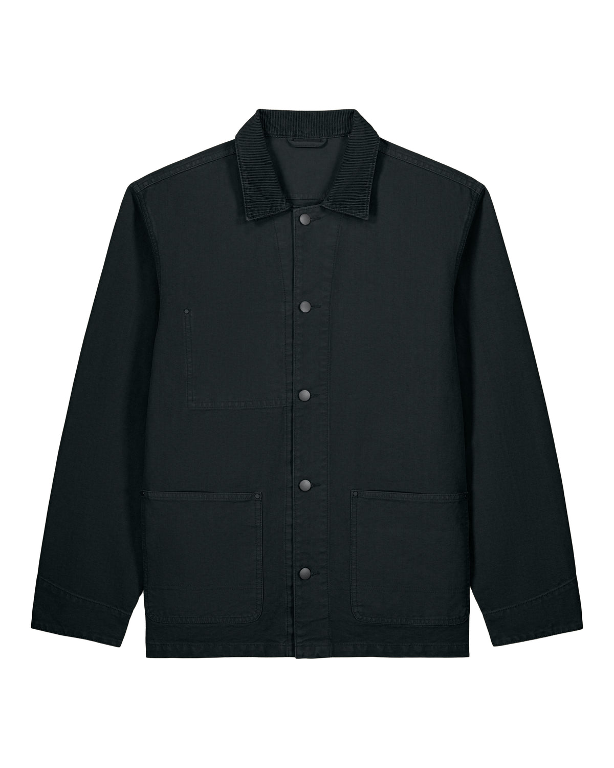 Stanley/Stella Chore Jacket in G.Dyed Black – bedruckbar und bestickbar