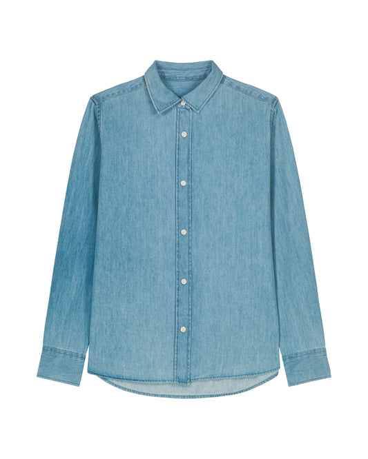 Stanley/Stella Stella Denim Shirt in Light Wash – bedruckbar und bestickbar