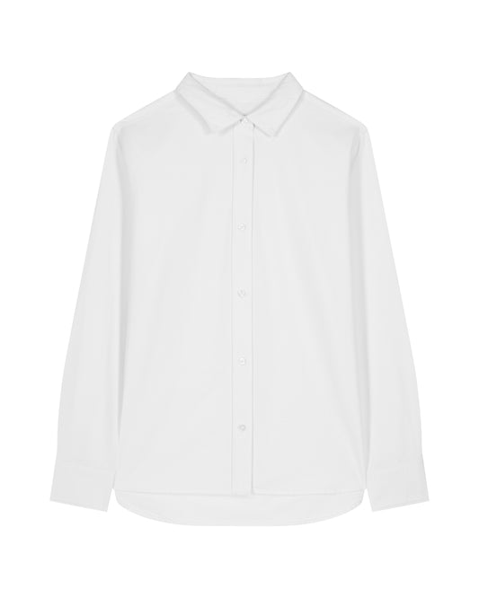Stanley/Stella Stella Oxford Shirt in White – bedruckbar und bestickbar