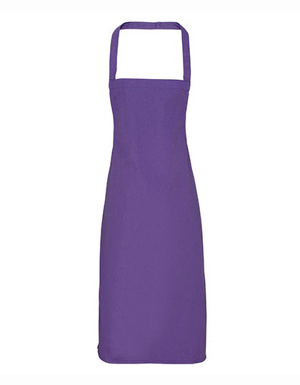 Premier Workwear Organic Cotton Bib Apron (No Pocket) PW102 in Purple (ca. Pantone 269C)