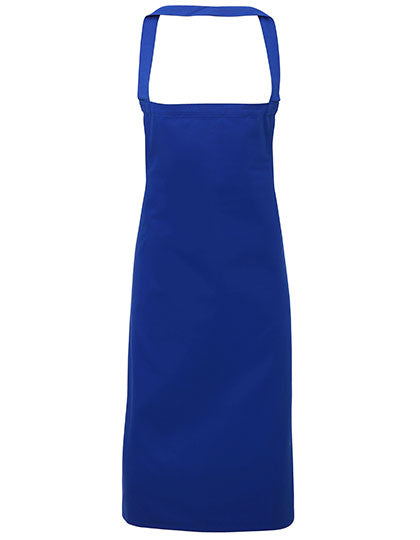 Premier Workwear Organic Cotton Bib Apron (No Pocket) PW102 in Royal (ca. Pantone 286C)