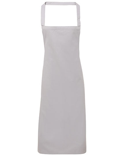 Premier Workwear Organic Cotton Bib Apron (No Pocket) PW102 in Silver (ca. Pantone 428C)