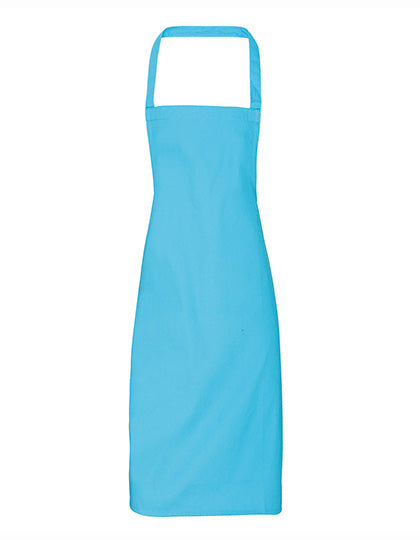Premier Workwear Organic Cotton Bib Apron (No Pocket) PW102 in Turquoise (ca. Pantone 312C)