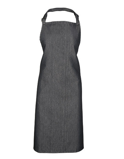 Premier Workwear Colours Collection Bib Apron PW150 in Black Denim (ca. Pantone 433C)