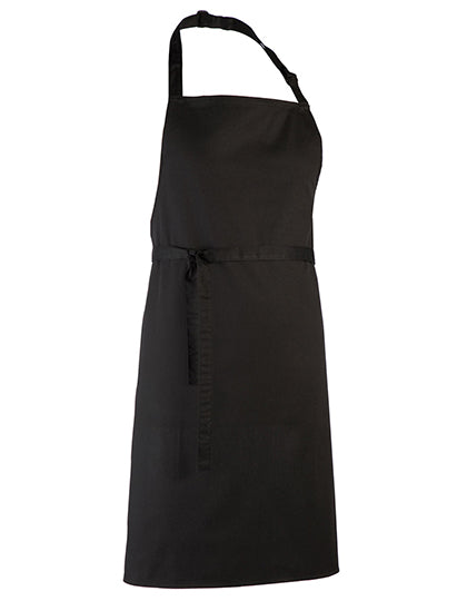Premier Workwear Colours Collection Bib Apron PW150 in Black (ca. Pantone Black C)