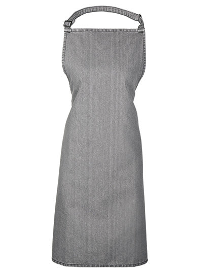 Premier Workwear Colours Collection Bib Apron PW150 in Grey Denim (ca. Pantone 425C)