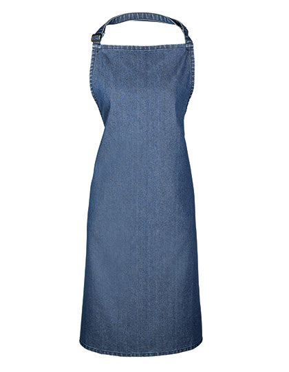 Premier Workwear Colours Collection Bib Apron PW150 in Indigo Denim (ca. Pantone 2767C)