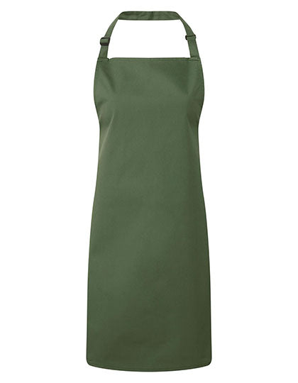 Premier Workwear Colours Collection Bib Apron PW150 in Moss Green (ca. Pantone 2410C)