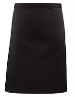 Premier Workwear Mittellange Bistroschürze Colours in Black (ca. Pantone Black C) – mit Firmenlogo individualisierbar