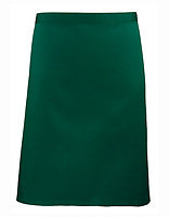 Premier Workwear Mittellange Bistroschürze Colours in Bottle Green (ca. Pantone 560C) – mit Firmenlogo individualisierbar