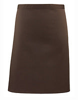 Premier Workwear Mittellange Bistroschürze Colours in Brown (ca. Pantone 476C) – mit Firmenlogo individualisierbar