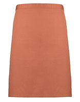 Premier Workwear Mittellange Bistroschürze Colours in Chestnut (ca. Pantone 7525C) – mit Firmenlogo individualisierbar