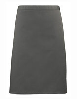 Premier Workwear Mittellange Bistroschürze Colours in Dark Grey (ca. Pantone 431C) – mit Firmenlogo individualisierbar