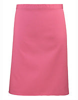 Premier Workwear Mittellange Bistroschürze Colours in Fuchsia (ca. Pantone 219C) – mit Firmenlogo individualisierbar
