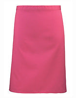Premier Workwear Mittellange Bistroschürze Colours in Hot Pink (ca. Pantone 214C) – mit Firmenlogo individualisierbar