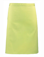 Premier Workwear Mittellange Bistroschürze Colours in Lime (ca. Pantone 382C) – mit Firmenlogo individualisierbar
