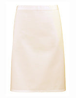 Premier Workwear Mittellange Bistroschürze Colours in Natural (ca. Pantone 1205C) – mit Firmenlogo individualisierbar