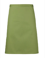 Premier Workwear Mittellange Bistroschürze Colours in Oasis Green (ca. Pantone 371C) – mit Firmenlogo individualisierbar