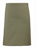 Premier Workwear Mittellange Bistroschürze Colours in Olive (ca. Pantone 378C) – mit Firmenlogo individualisierbar