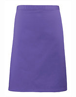 Premier Workwear Mittellange Bistroschürze Colours in Purple (ca. Pantone 269C) – mit Firmenlogo individualisierbar