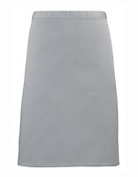 Premier Workwear Mittellange Bistroschürze Colours in Silver (ca. Pantone 428C) – mit Firmenlogo individualisierbar