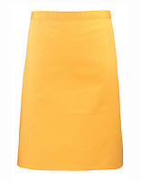 Premier Workwear Mittellange Bistroschürze Colours in Sunflower (ca. Pantone 136C) – mit Firmenlogo individualisierbar