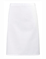 Premier Workwear Mittellange Bistroschürze Colours in White – mit Firmenlogo individualisierbar